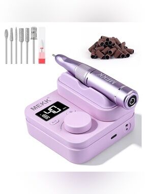 🆕Professional 40,000 RPM Rechargeable Electric Nail Drill (LCD Display + E-File)